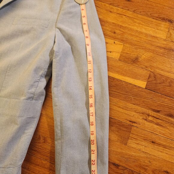 Light Blue Men's H&M 100% Cotton Blazer with Elbow Patches Size 44R Excellent - Picture 9 of 16